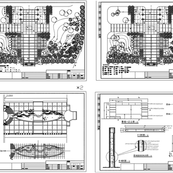 CAD广场台地景观设计施工套图