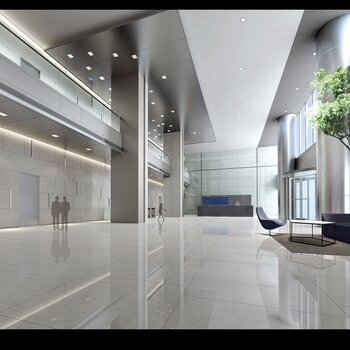 现代办公楼|效果图+CAD施工图