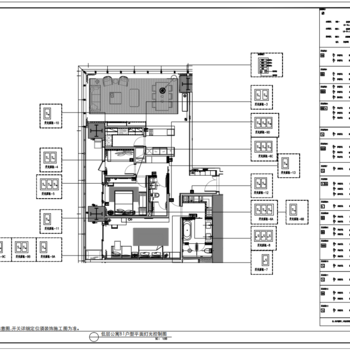 现代风格公寓样板间|CAD施工图+软装方案+效果图+材料清单