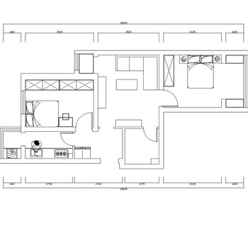 门头馨村12-4-401样板房|CAD施工图+效果拼图