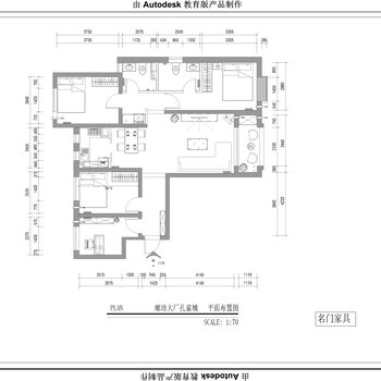 廊坊大厂孔雀城样板房|CAD施工图
