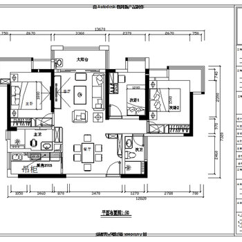套房住宅室内装修CAD施工图