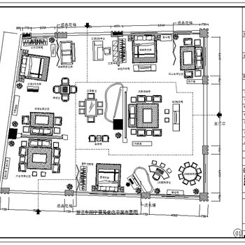红木家具专卖店装修CAD施工图