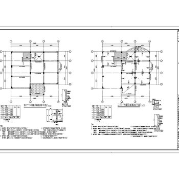 别墅局部结构图|CAD施工图