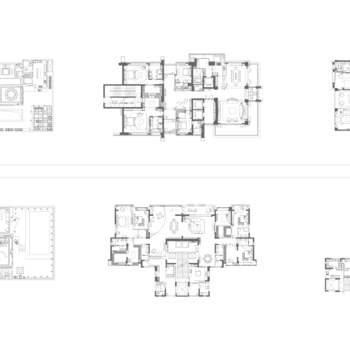 大师级豪宅别墅CAD平面案例100套合集二|CAD施工图