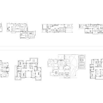 大师级豪宅别墅CAD平面案例100套合集三|CAD施工图
