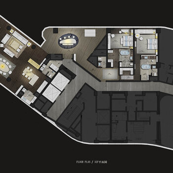 CCD-三里屯一号奢华公寓|CAD施工图+效果图