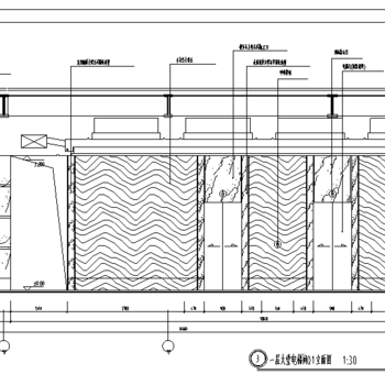酒店区大堂立面图cad施工图施工图下载
