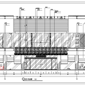 酒店区大堂立面图cad施工图施工图下载