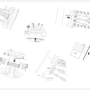 小区入口景观|CAD施工图