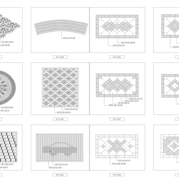 广场砖地面铺设|CAD施工图