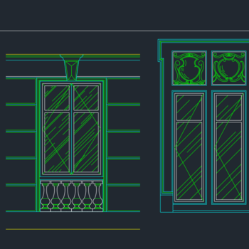 欧式门窗图库|CAD施工图