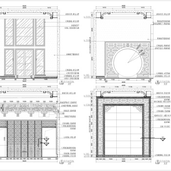 中式别墅护墙板|CAD施工图