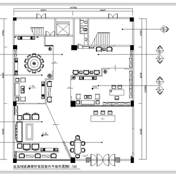 红木家具专卖店装修施工图|CAD施工图