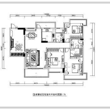 别墅室内装修施工图|CAD施工图