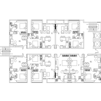 酒店客房平面方案图|CAD施工图