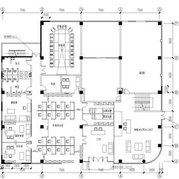 办公楼施工图|CAD施工图