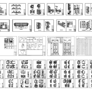 联排别墅三层住宅法式风格|CAD施工图