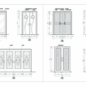 249套经典常用门详图图库|CAD施工图