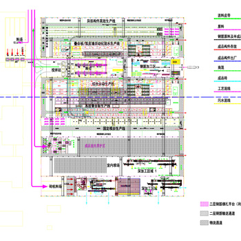 装配式车间工艺流程图|CAD施工图