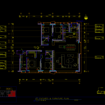 170㎡大平层样板间施工图|CAD施工图+效果图
