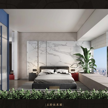 CCD—深圳青湖山庄一号楼项目D户型样板间|CAD施工图+效果图