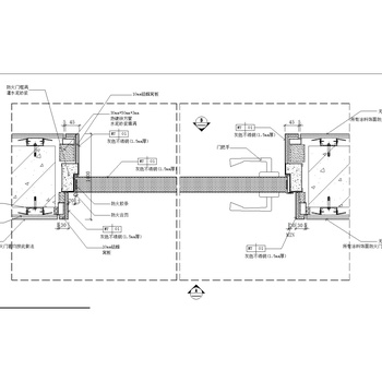 单开防火门收口节点详图|CAD施工图
