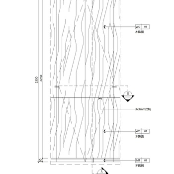 管道进暗门木饰面|CAD施工图