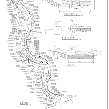 人工生态溪流施工图|CAD施工图