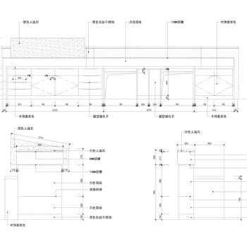接待台吧台节点施工图|CAD施工图