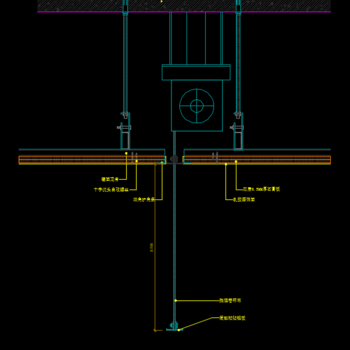 可升降挡烟垂壁天花节点图|CAD施工图
