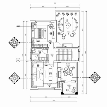400㎡三层别墅|CAD施工图