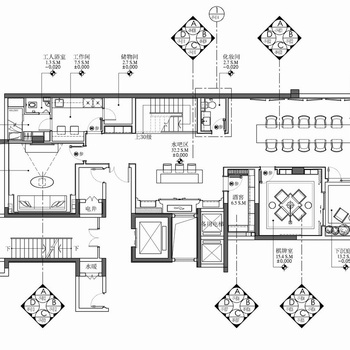 700㎡三层别墅|CAD施工图