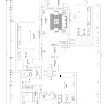 东湖雅苑122㎡设计|CAD施工图