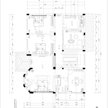 现代广福园别墅|CAD施工图