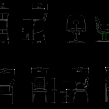 设计师必备椅子图块|CAD施工图