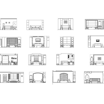 卧室背景墙|CAD施工图