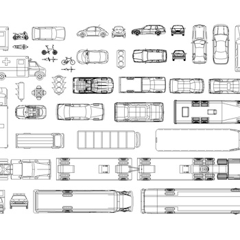 交通工具图块|CAD施工图