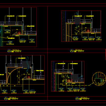 天花节点剖面图|CAD施工图