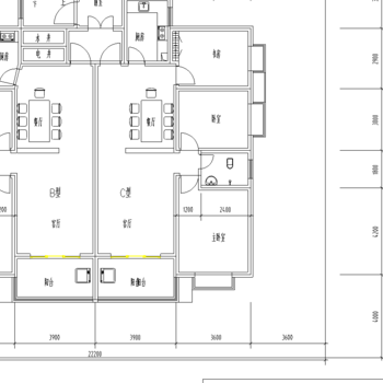 高层住宅单体平面图|CAD施工图