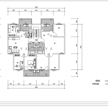 万升小区户型方案设计|CAD施工图