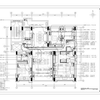 样板间机电点位图|CAD施工图