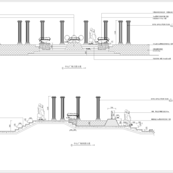 奥林匹克广场建筑|CAD施工图