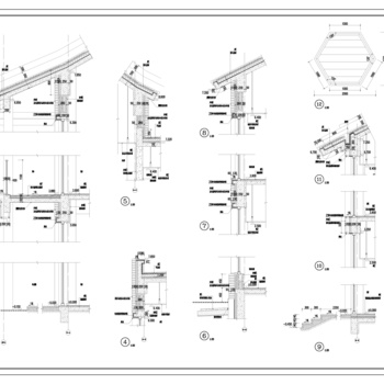 中式坡屋面建筑外墙节点|CAD施工图