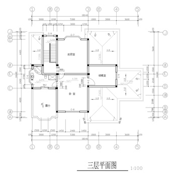 三层550平别墅建筑|CAD施工图