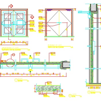 防火门立面图节点图|CAD施工图