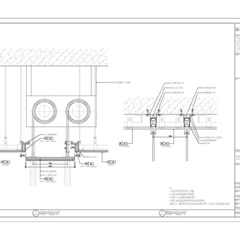 双轨防火卷帘收口节点详图|CAD施工图