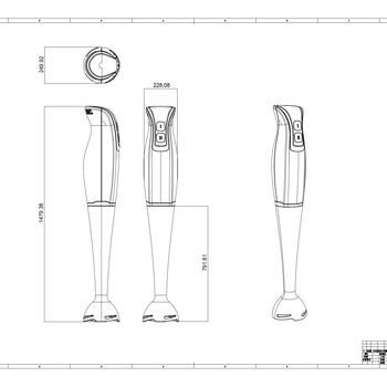 厨房家电手持绞肉机结构CAD设计图纸