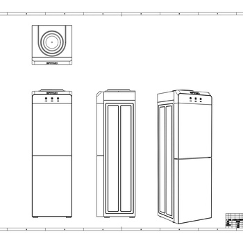 饮水机结构CAD设计图纸