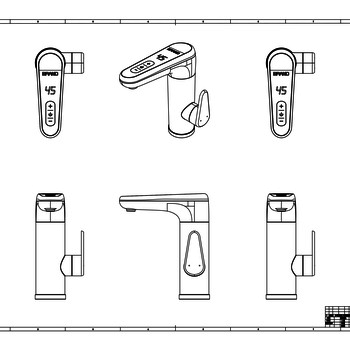 电热水龙头设计制图CAD图纸说明